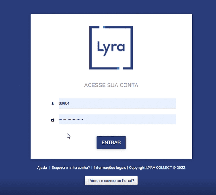 Login Dashboard Lyra Collect