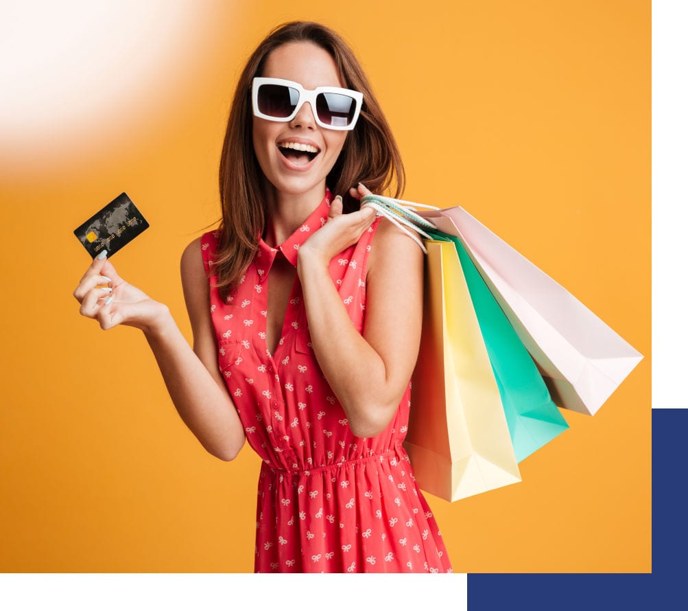 Kreditkarte Frau Shopping