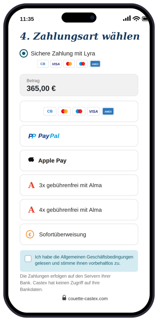 Wie Castex mit modernen Zahlungsmethoden die Conversion verbessert und den Checkout optimiert.
