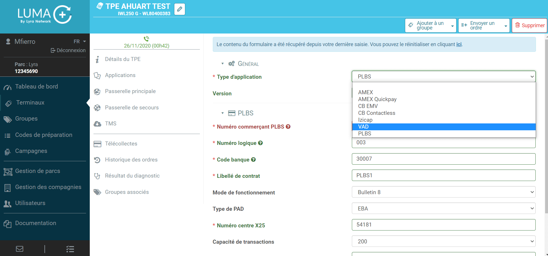 Paiement pour la location de biens et de services 