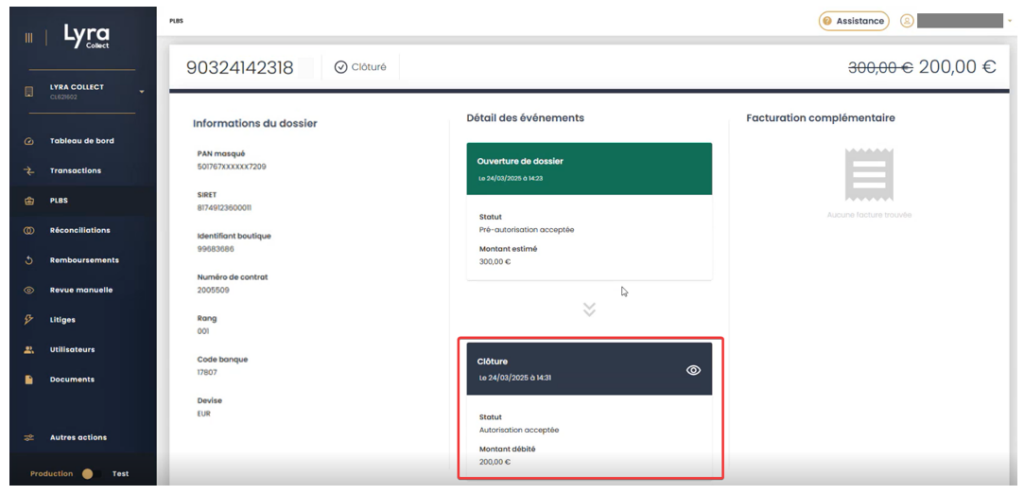 PLBS clôture dossier